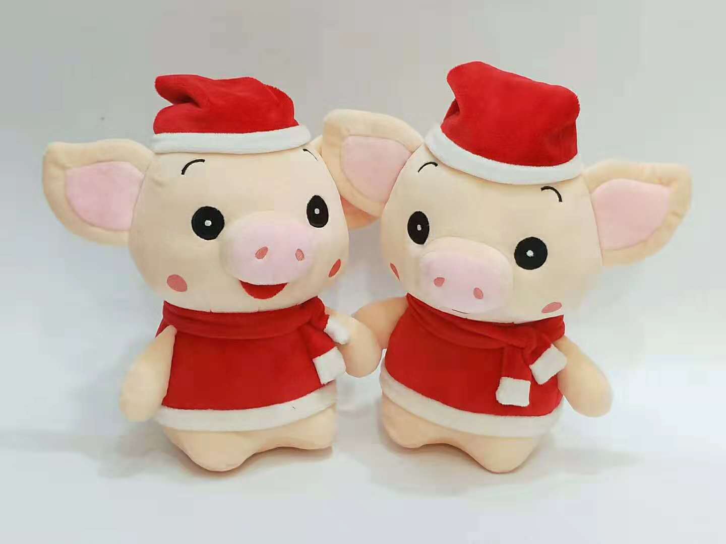 聖誕豬毛絨玩具