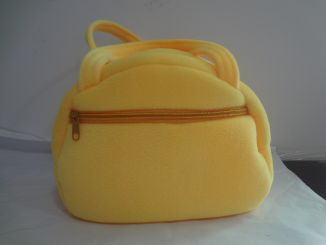黃色小鴨毛絨斜挎包手提包